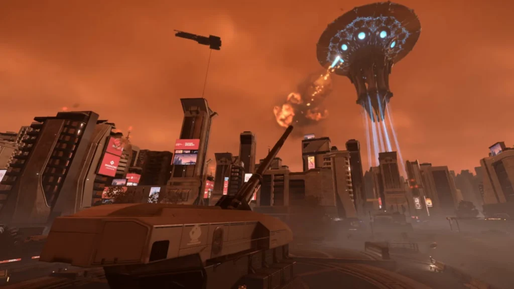 Illuminate fleet ship being shot by SEAF orbital cannon