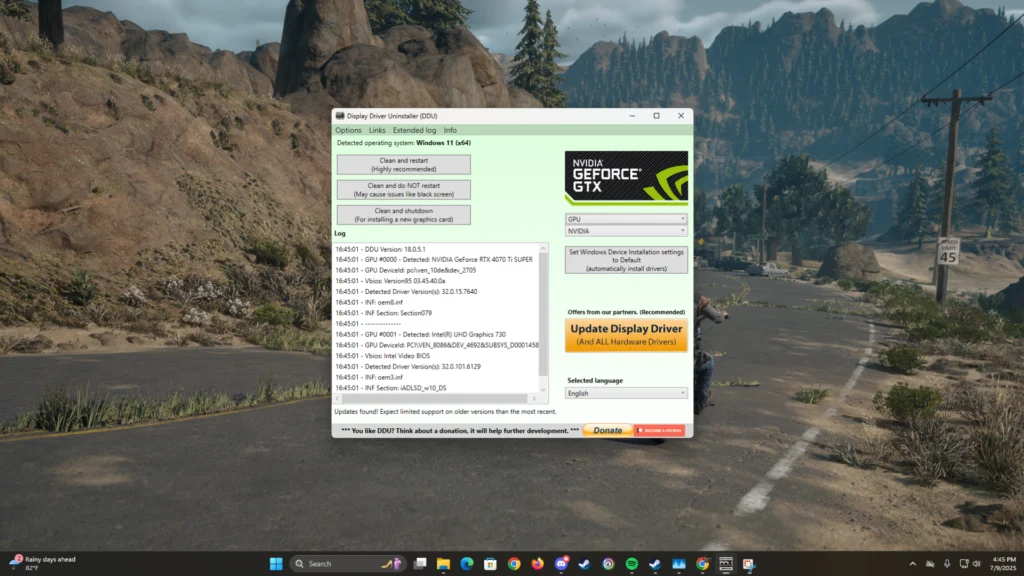 How to Use Display Driver Uninstaller to Uninstall Nvidia Graphics Driver 2 Display Driver Uninstaller menu tab and selecting NVIDIA