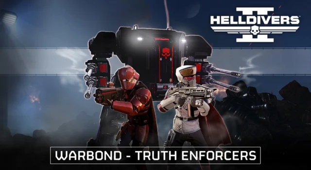 An image showcasing content in the Truth Enforcers Warbond in Helldivers 2