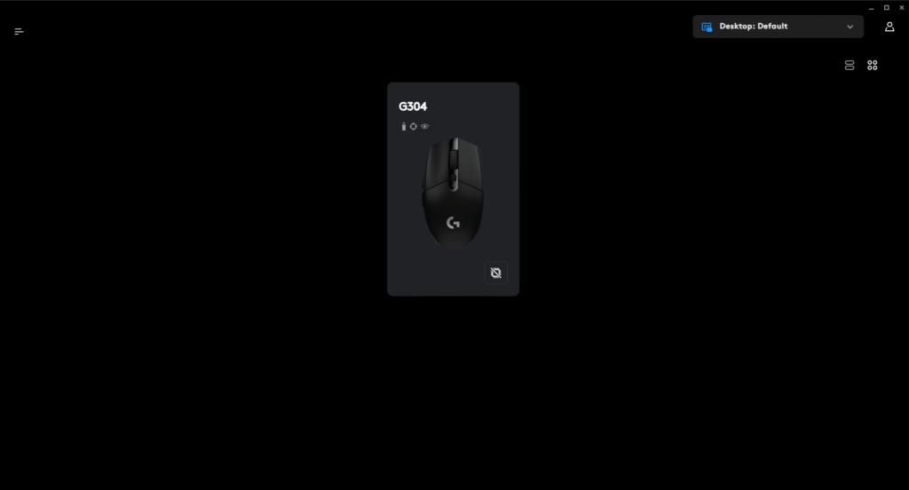 Logitech G Hub Home Screen