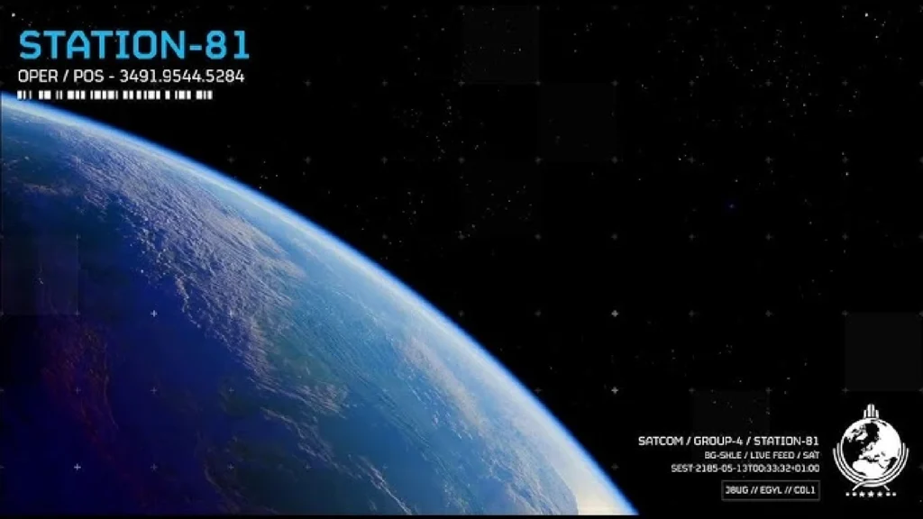 The view of the Station-81 satellite overlooking Super Earth