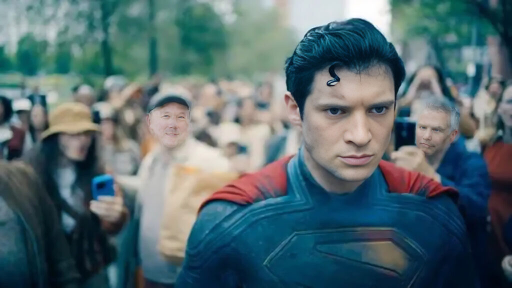 Superman bood by crowd