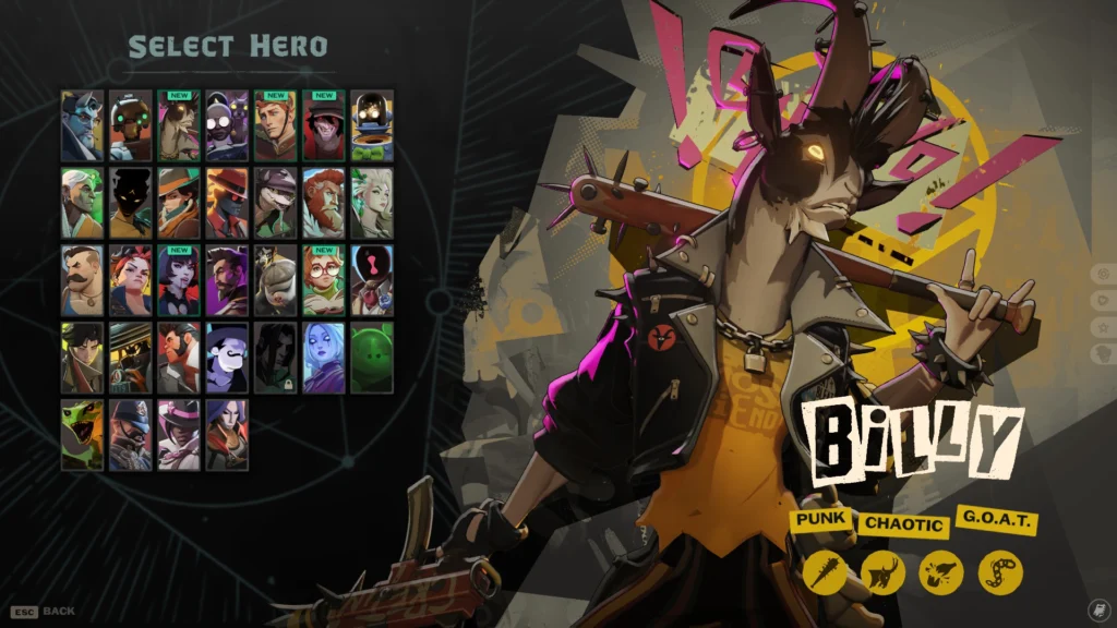 The New Punk Character Billy in Deadlock Comes In Swinging 2 Billy in Deadlock being selected in the character selection screen