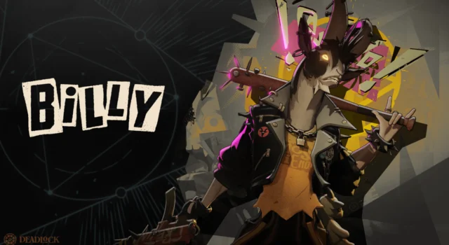 The cover art of Billy in Deadlock showing him holding his trusty bat over his shoulders