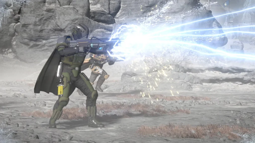 Two Helldivers using gear from the Helldivers 2 Cutting Edge Warbond 