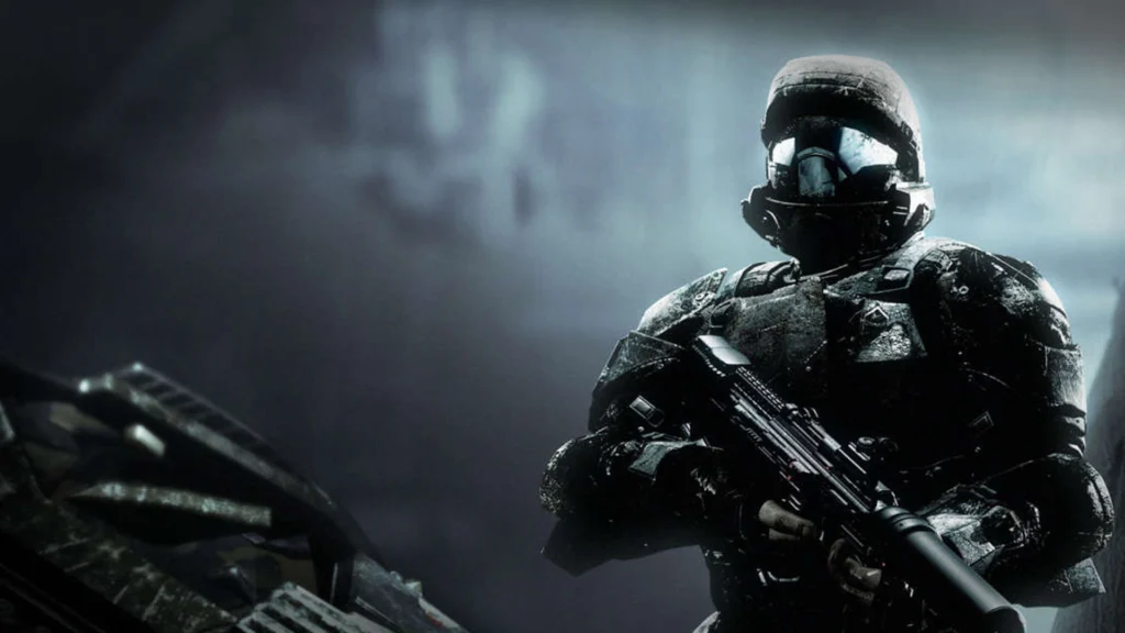 Fans Are Excited About The Helldivers 2 Halo Crossover 4 An ODST staring down at the camera with his M7S SMG in hand