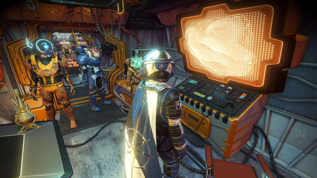 The Breathtaking No Man's Sky Voyagers Update Is Here 3 Crew members in the Corvette-class ships working the radar