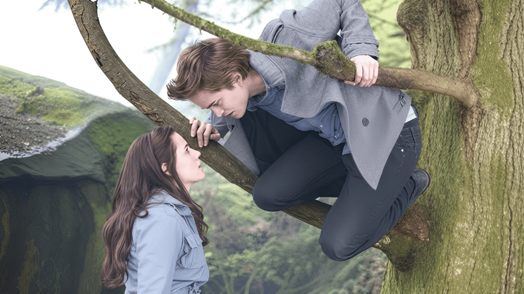 Robert Pattinson and Kristen Stewart from the Twilight Saga