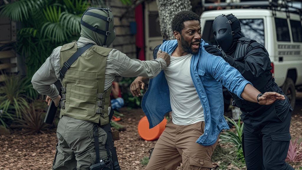 A scene featuring Bashy in Hostage TV Show