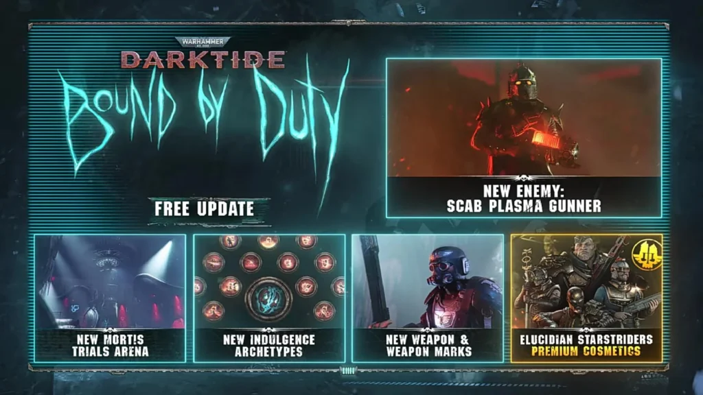 The Darktide Bound By Duty Update Arrives With Additions To Fulfill Your Honorable Duty 2 Some of the contents of the Darktide Bound by Duty update