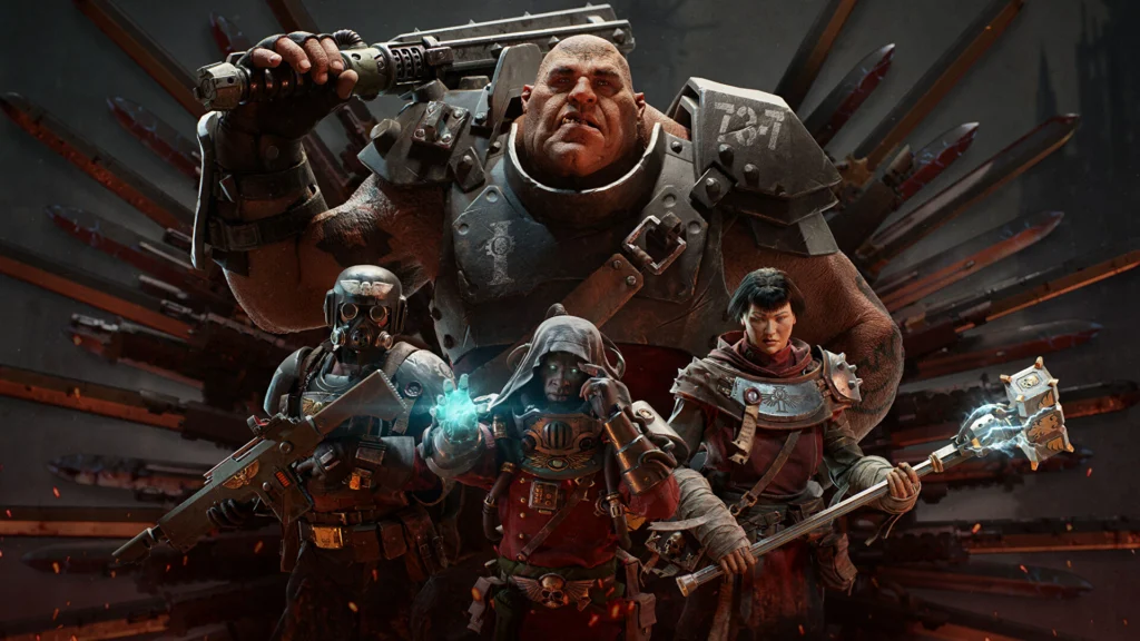 The Darktide Bound By Duty Update Arrives With Additions To Fulfill Your Honorable Duty 4 The four playable classes standing beside each other