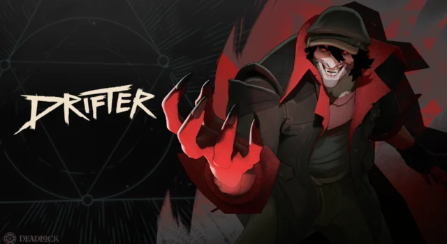 The cover art for Drifter in Deadlock featuring the character and his name to the left of him