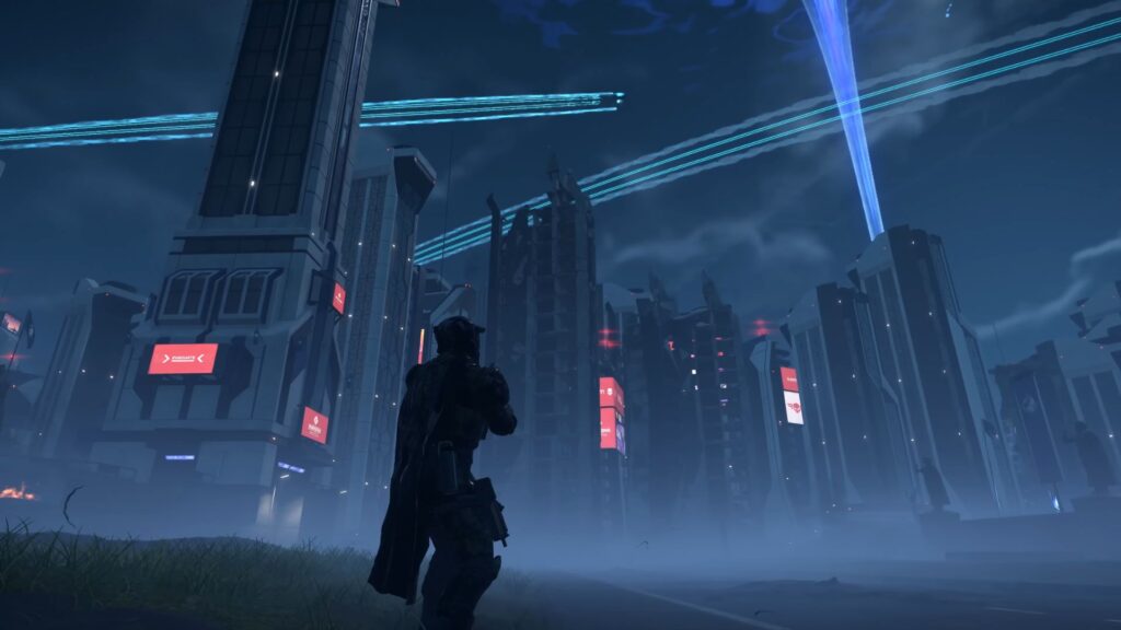 The Pathetic Helldivers 2 Illuminate Weaknesses And How To Exploit Them 3 A Helldiver watching distance Illuminate Stingrays circling the battlefield