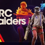 The cover art for ARC Raiders featuring three human characters standing next to the name of the game