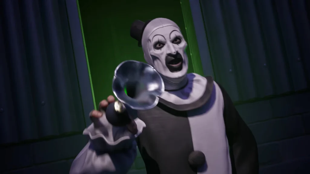 What Are The Spooky Fortnitemares Collaborations In 2025? 5 Art the clown in Fortnite honking his little horn