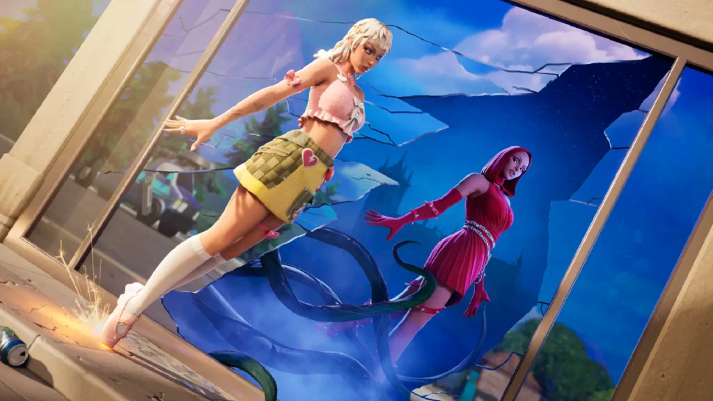 What Are The Spooky Fortnitemares Collaborations In 2025? 11 Promotional art of the Doja Cat collaboration in Fortnite featuring her two skins
