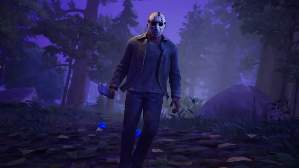 What Are The Spooky Fortnitemares Collaborations In 2025? 4 Jason Voorhees walking through the forest in Fortnite