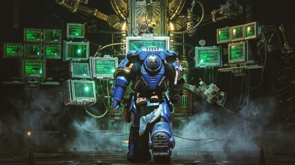 The Gripping Space Marine 2 Demo Is Arriving Soon, But What's In It? 2 An Ultramarine preparing for the Space Marine 2 demo at the armory