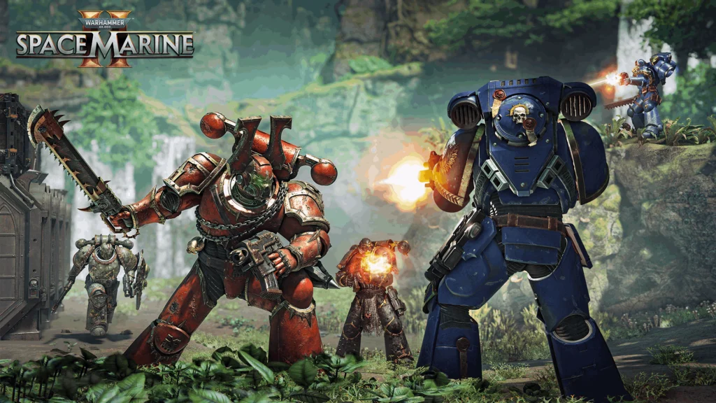 The Gripping Space Marine 2 Demo Is Arriving Soon, But What's In It? 5 Chaos marines fighting loyalist marines in a jungle