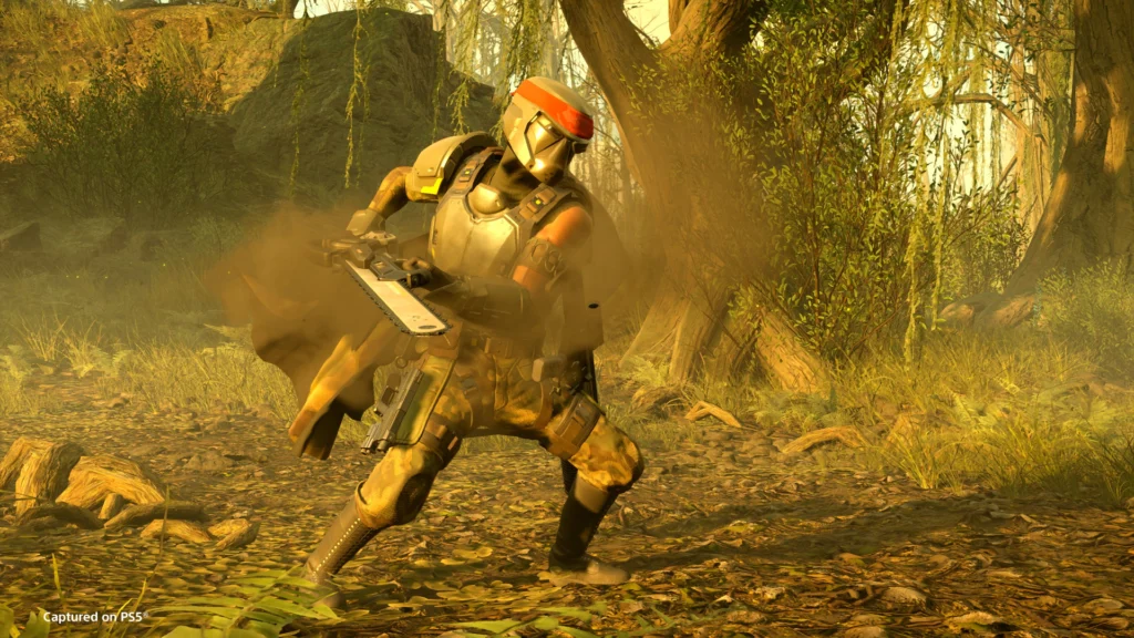 The Powerful Helldivers 2 Python Commandos Warbond 2 A Helldiver demonstrating the use of the The CQC-9 Defoliation Tool