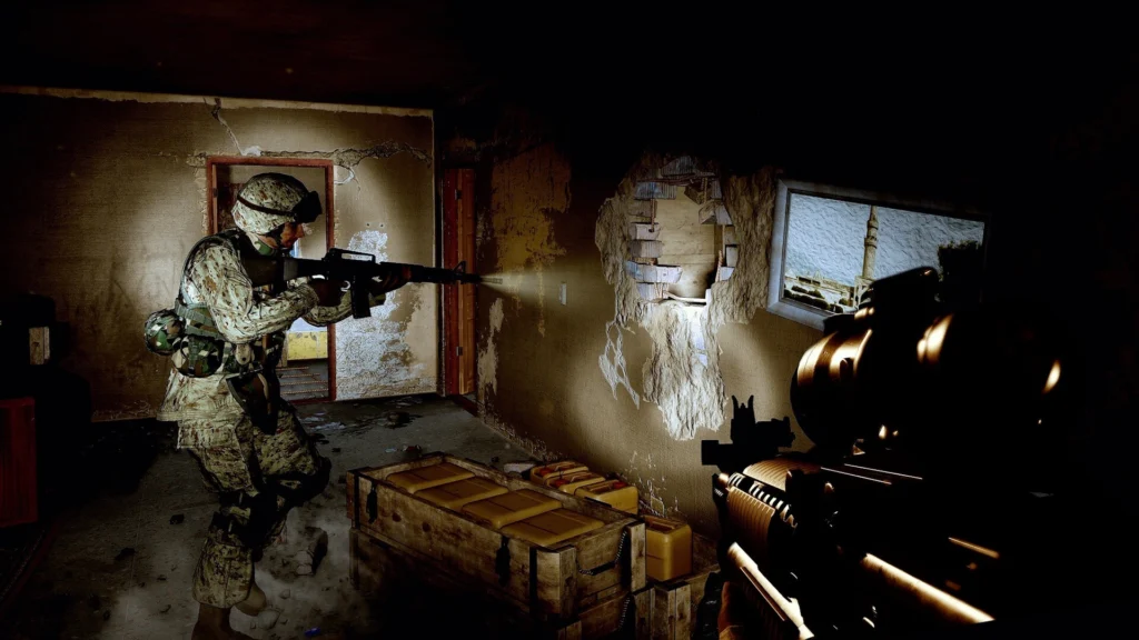 The Six Days In Fallujah Autumn Update And Its Impressive Changes 3 Soldiers clearing a dark house with flashlights