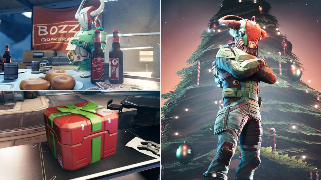 The Yuletide event and the helmet reward you get after gathering enough presents