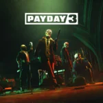 The cover of Payday 3 featuring the heist crew standing by a table