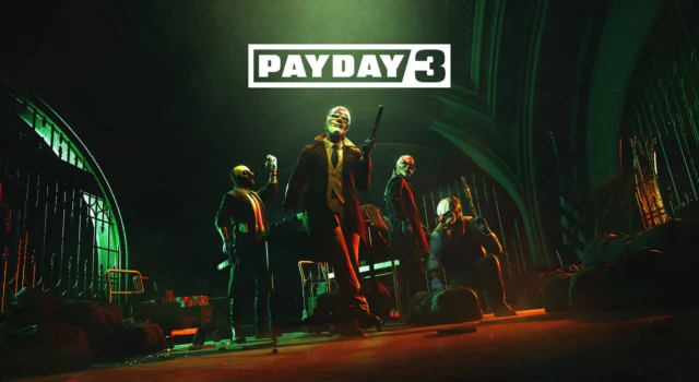 The cover of Payday 3 featuring the heist crew standing by a table
