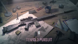 The cover for the new Siege X Operation Tenfold Pursuit featuring the new gun
