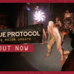 The announcement image for the FBC: Firebreak Rouge Protocol update showing the announcement text with a screenshot of gameplay in the background