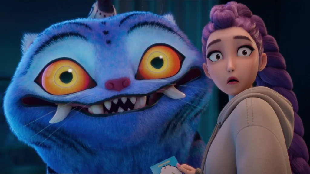 Derpy the tiger to the left of a very surprised Rumi