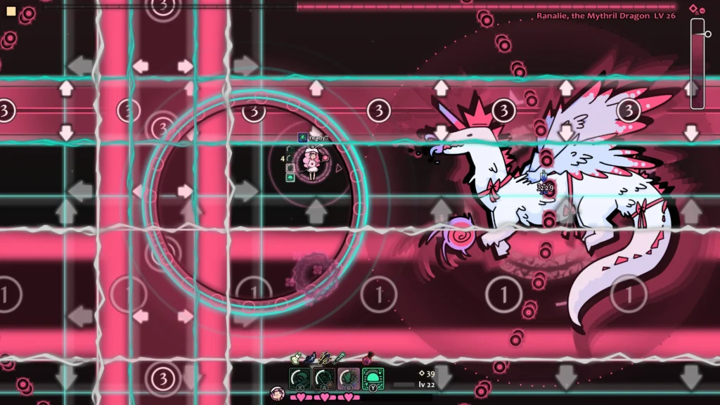 The Rabbit And Steel Extra Mode Update Is Arriving On February 6, 2026, With Mysterious Additions 3 A rabbit in a boss fight against a red dragon