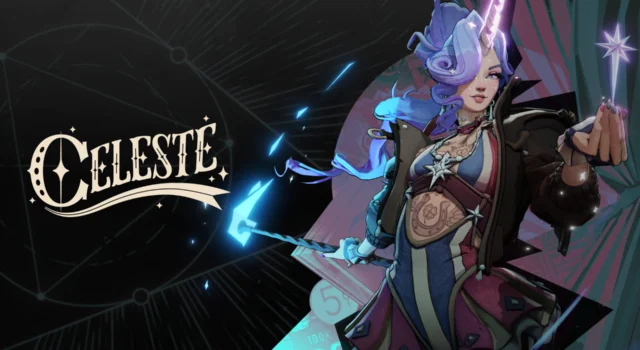 The cover art for Celeste in Deadlock featuring the dazzling circus girl herself