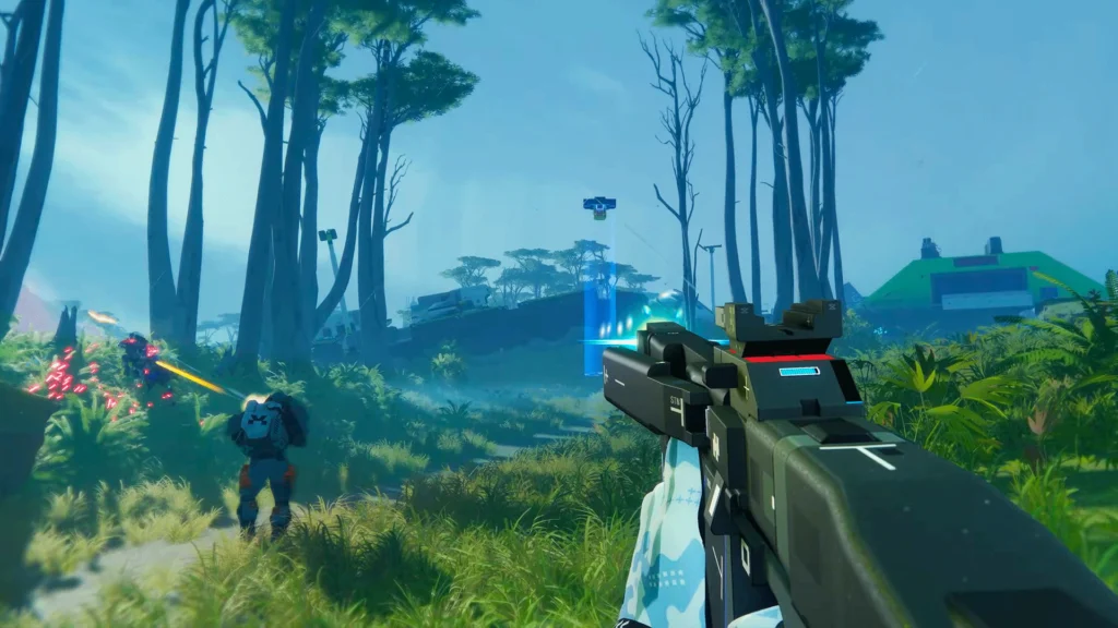The Latest Marathon Anti-Cheat System Bans Cheaters Forever 2 A first person view of an in-game character holding a weapon while looking at the jungle environment in front of them
