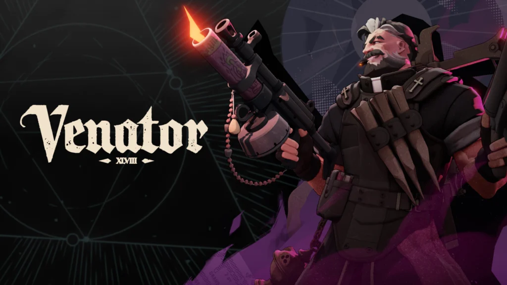 The cover art for Venator in Deadlock featuring the holy man himself