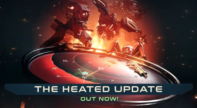 The cover for the Jump Space Heated update showing several enemies gathering around the Jump Map
