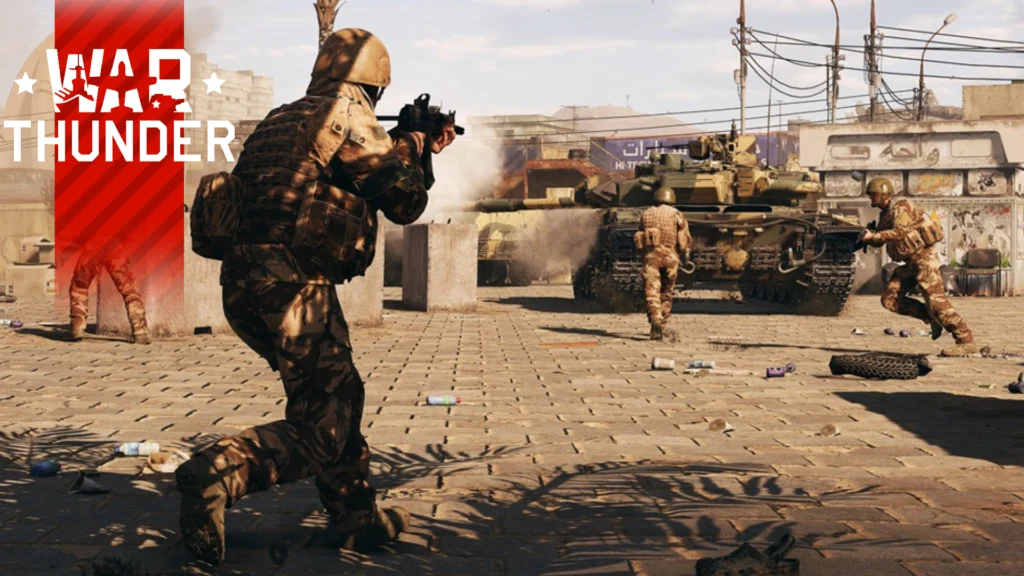 Infantry fighting alongside tanks in the upcoming second War Thunder infantry playtest