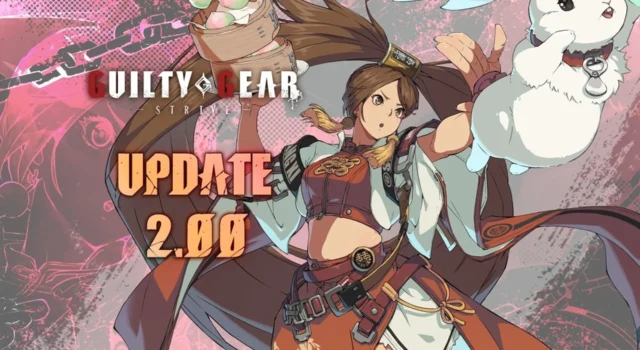 The cover of the Guilty Gear Strive 2.0 update featuring the new playable character, Jam Kuradoberi and her pet bunny