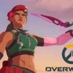 Sierra in Overwatch seen in her trailer as she holds her hand out for her Anchor Drone