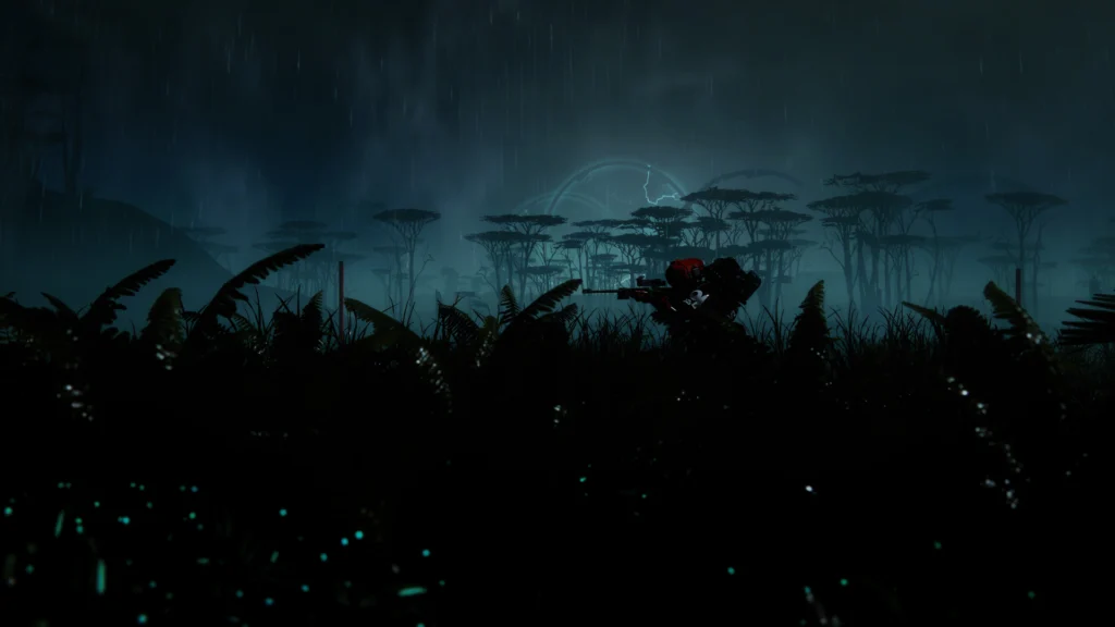 The Intimidating List Of Content In Marathon Season 2: Nightfall, Arriving On June 2, 2026 6 Sentinel navigating the dark environment of Night Dire Marsh