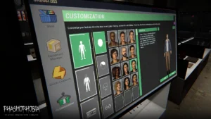 The customization menu showcasing all of the customization options in the Phasmophobia Player Character update