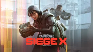 A promotional image of Dokkaebi using her new ability while Rauora covers her with the new weapon that both of them own in the upcoming Siege X Dokkaebi rework