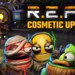 The cover of the REPO Cosmetics update showing several Semibots wearing various cosmetics