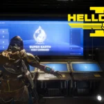 A Helldiver with their arms lifted to their sides for a hug with the now functioning Control Center terminal behind them thanks to the Helldivers 2 6.3.0 update