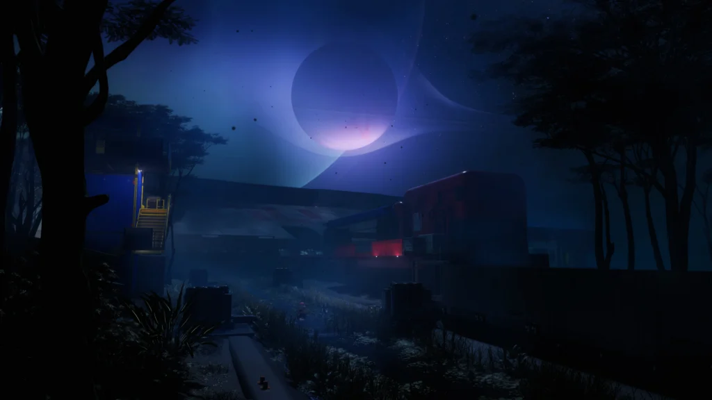 The ethereal sky of the new Marathon Night Dire Marsh map