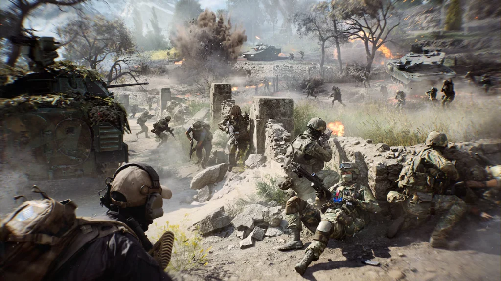 The Battlefield 6 Free Trial For Season 3 High-Value Target And Its Contents 2 Soldiers engaging one another in the Railway to Golum map, which is apart of the Battlefield 6 free trial