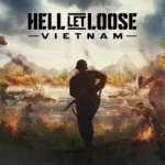The cover for Hell Let Loose: Vietnam, which depicts a soldier running into a chaotic battle