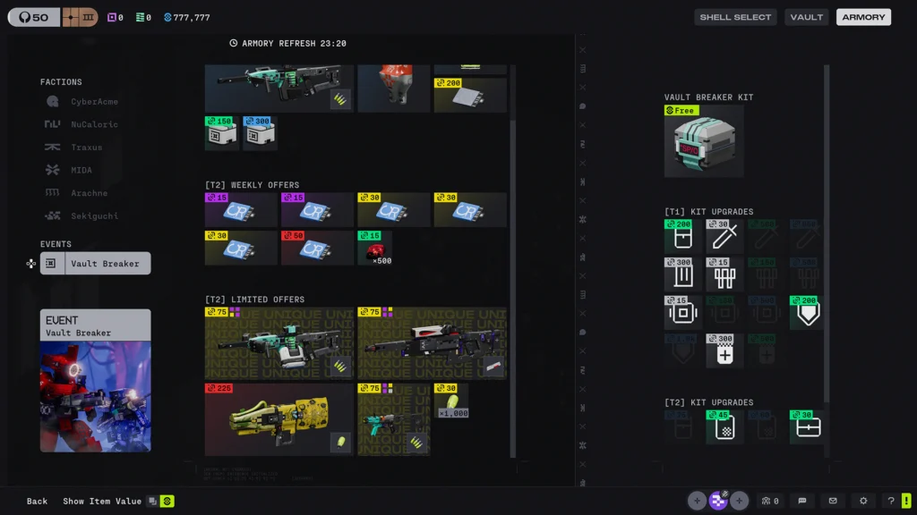 The Promising Marathon Vault Breaker Mode And How It Works 2 The Marathon Vault Breaker mode armory