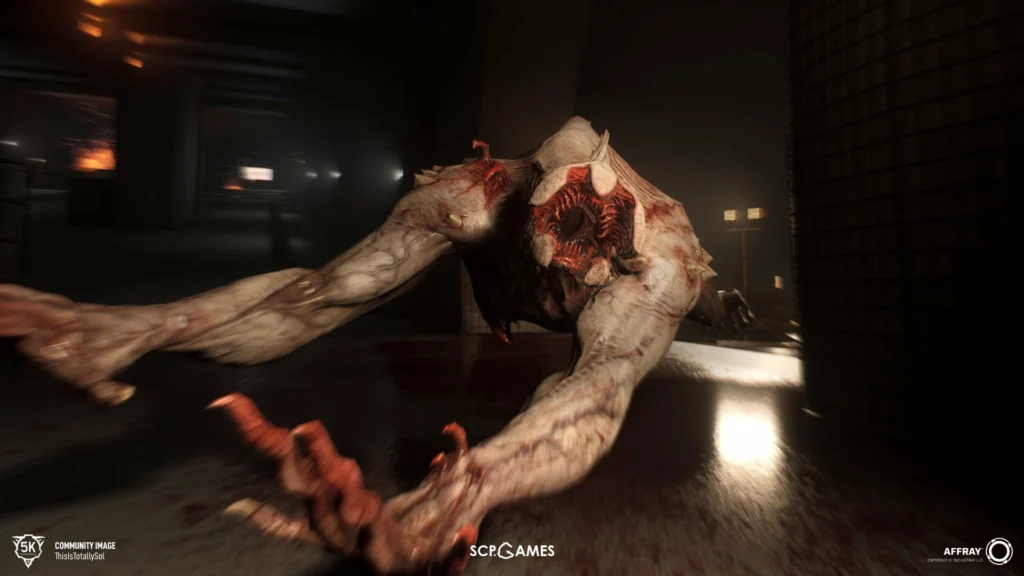 An SCP running on all fours, which could possible receive changes in the SCP: 5K combat changes