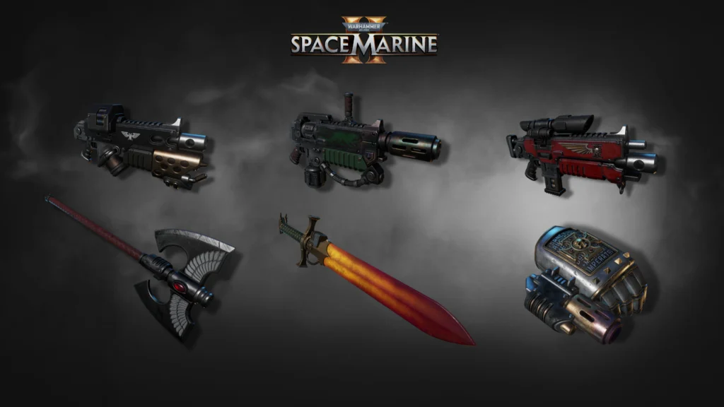 The six new Heroic Weapons in the Space Marine 2 14.0 update